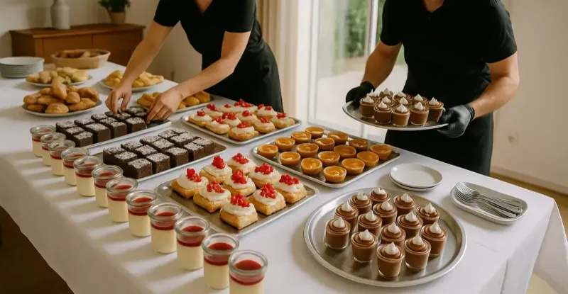 Buffet traiteur pour un baptême à Vitrolles : desserts maison et installation à domicile par nos équipes